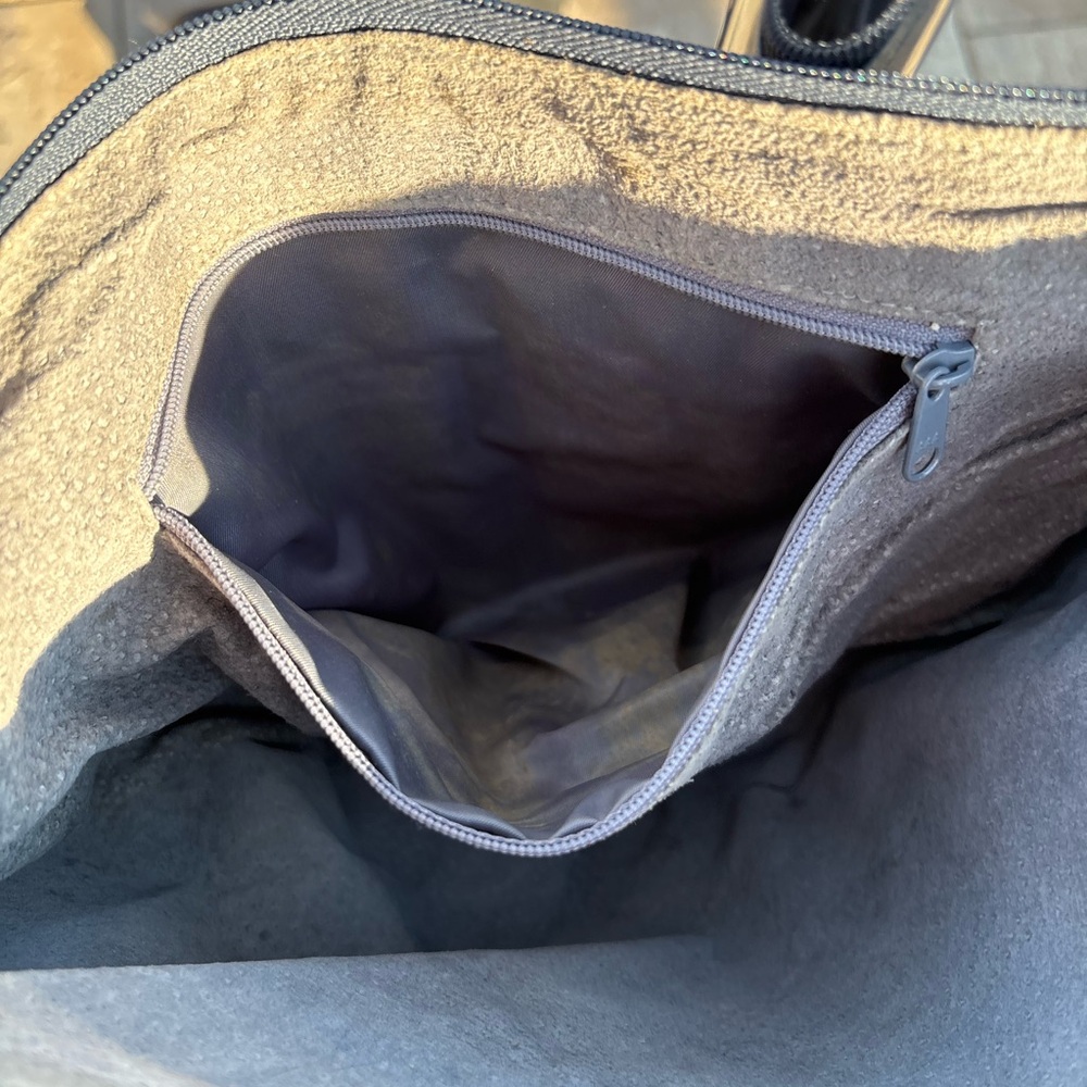 Vintage Genuine Eel Skin Leather Shoulder Bag | Grey | Good Condition | KOREA - Picture 9 of 13